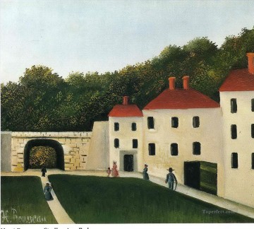  Rousseau Arte - promeneurs dans un parc 1908 Henri Rousseau Postimpresionismo Primitivismo ingenuo